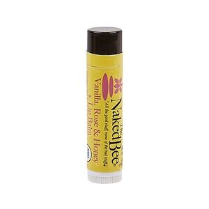 New The Naked Bee Organic Lip Balm Vanilla, Rose & Honey